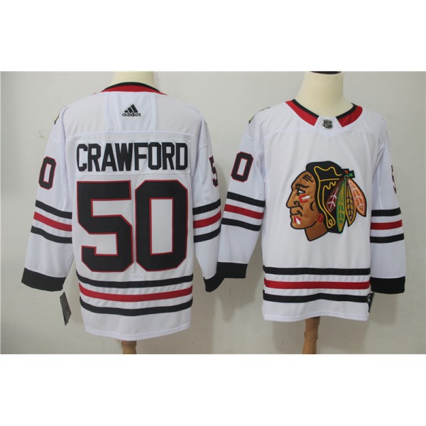 Chicago Blackhawks #50 Corey Crawford White Stitched Adidas Jersey