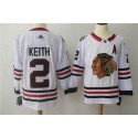 Chicago Blackhawks #2 Duncan Keith White Stitched Adidas Jersey
