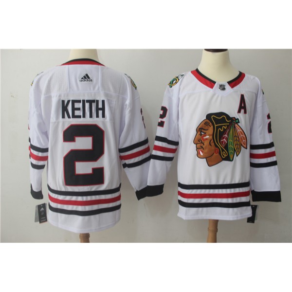 Chicago Blackhawks #2 Duncan Keith White Stitched Adidas Jersey