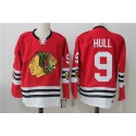 Chicago Blackhawks #9 Bobby Hull Red Throwback CCM Stitched Jersey