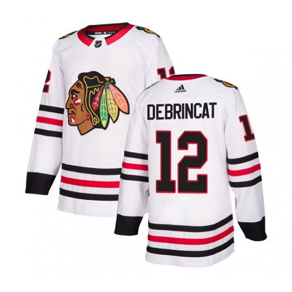 Chicago Blackhawks #12 Alex DeBrincat White Stitched Jersey