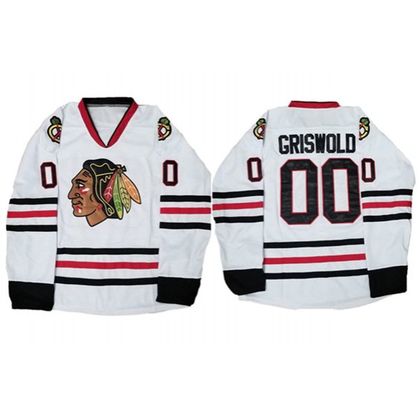 Chicago Blackhawks #00 Clark Griswold White Stitched Jersey
