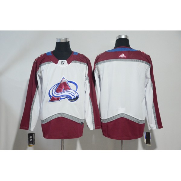 Colorado Avalanche White Stitched Jersey