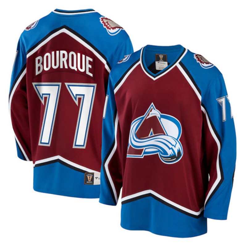Colorado Avalanche #77 Ray Bourque Red Stitched Jersey