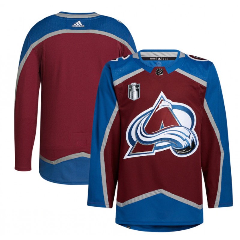Colorado Avalanche Blank 2022 Burgundy Stanley Cup Final Patch Stitched Jersey