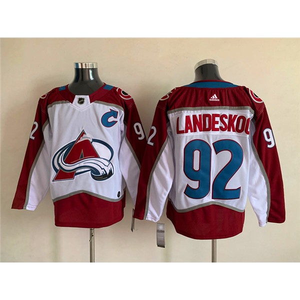 Colorado Avalanche #92 Gabriel Landeskog White Stitched Jersey