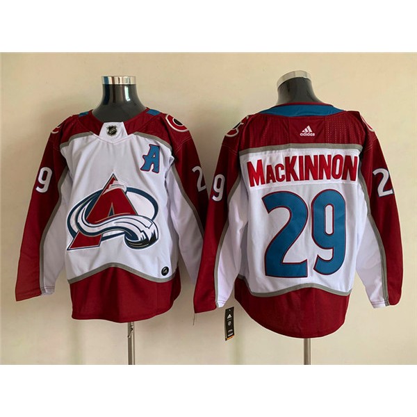 Colorado Avalanche #29 Nathan MacKinnon White Stitched Jersey