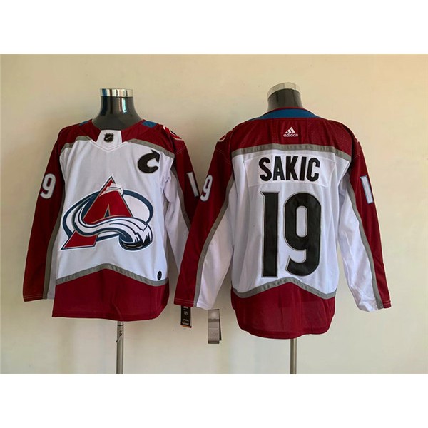 Colorado Avalanche #19 Joe Sakic White Stitched Jersey