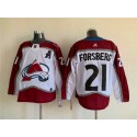 Colorado Avalanche #21 Peter Forsberg White Stitched Jersey