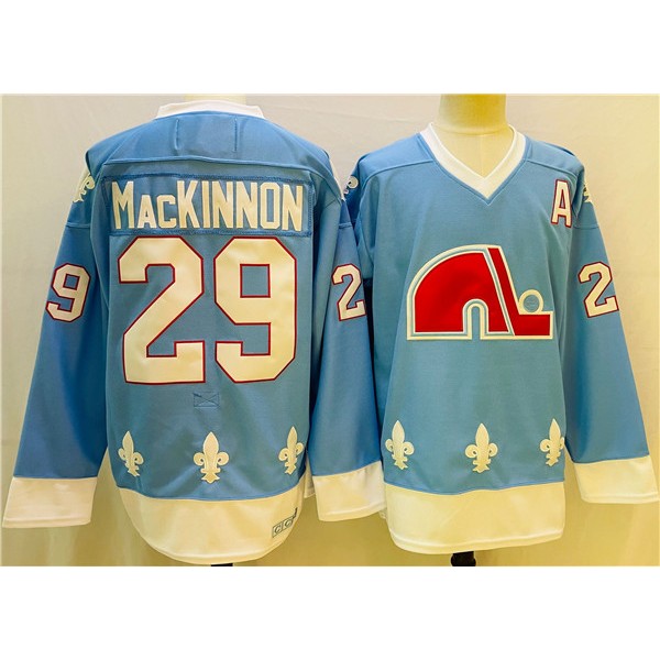 Colorado Avalanche #29 Nathan MacKinnon Blue Stitched Jersey