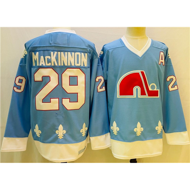 Colorado Avalanche #29 Nathan MacKinnon Blue Stitched Jersey