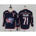 Columbus Blue Jackets #71 Nick Foligno Navy Stitched Adidas Jersey