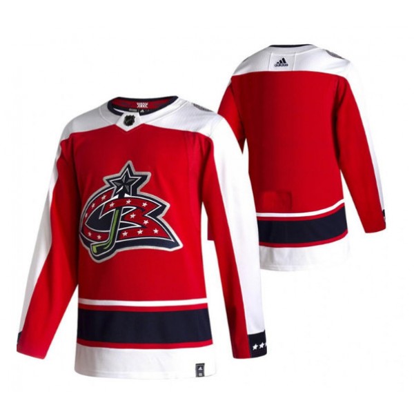 Columbus Blue Jackets Blank 2020-21 Red Reverse Retro Stitched Jersey