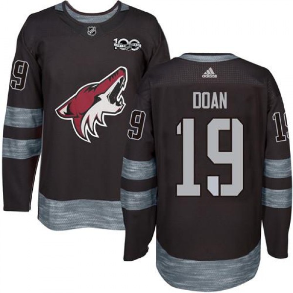 Coyotes #19 Shane Doan Black 1917-2017 100th Anniversary Stitched Jersey