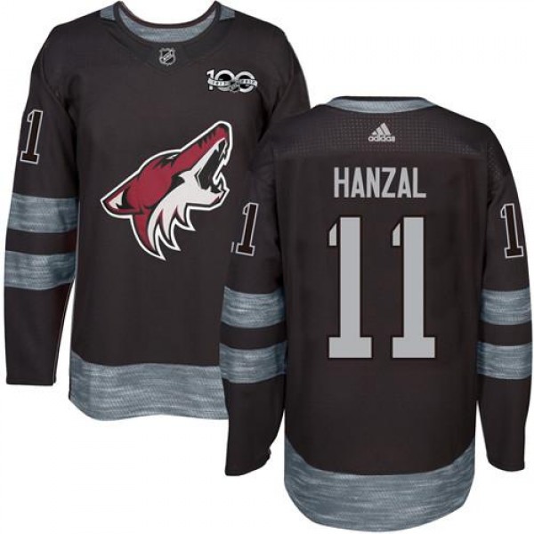Coyotes #11 Martin Hanzal Black 1917-2017 100th Anniversary Stitched Jersey