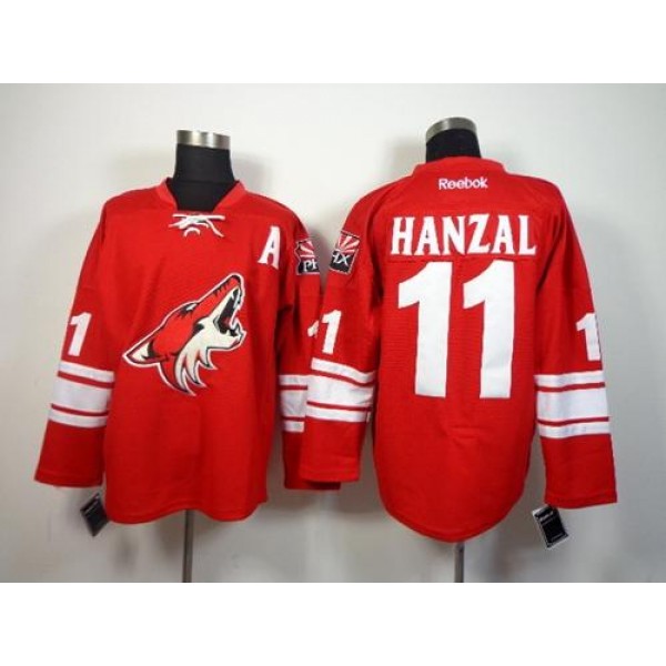 Coyotes #11 Martin Hanzal Red Home Stitched Jersey