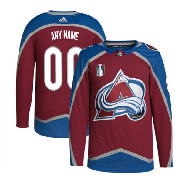 Colorado Avalanche Custom 2022 Burgundy Stanley Cup Final Patch Stitched Jersey