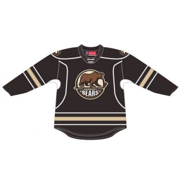 Hershey Bears Custom Premier Brown Stitched Jersey