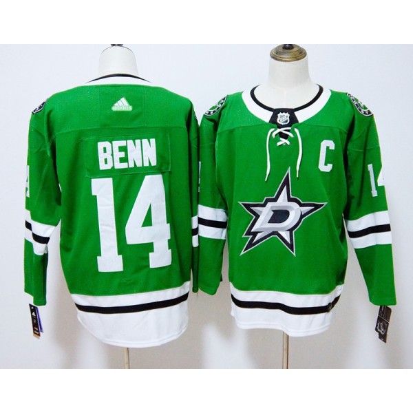 Dallas Stars #14 Jamie Benn Green Stitched Adidas Jersey