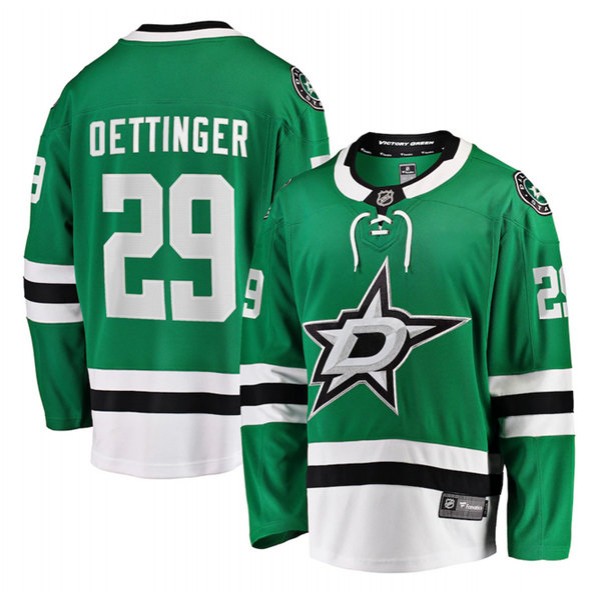 Dallas Stars #29 Jake Oettinger Green Stitched Jersey