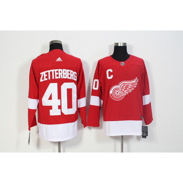 Detroit Red Wings #40 Henrik Zetterberg Red Stitched Adidas Jersey