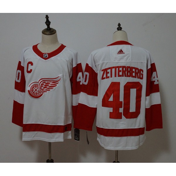 Detroit Red Wings #40 Henrik Zetterberg White Stitched Adidas Jersey
