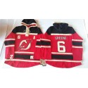 Devils #6 Andy Greene Red Sawyer Hooded Sweatshirt Stitched Jersey