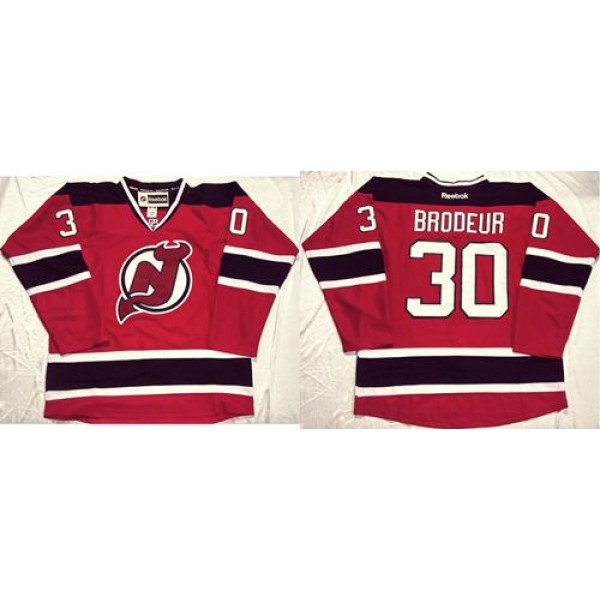 Devils #30 Martin Brodeur Stitched Red Jersey