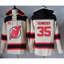 Devils #35 Cory Schneider Cream Sawyer Hooded Sweatshirt Stitched Jersey