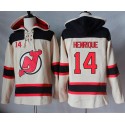 Devils #14 Adam Henrique Cream Sawyer Hooded Sweatshirt Stitched Jersey