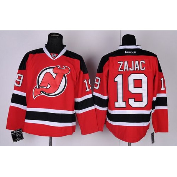 Devils #19 Travis Zajac Red Stitched Jersey
