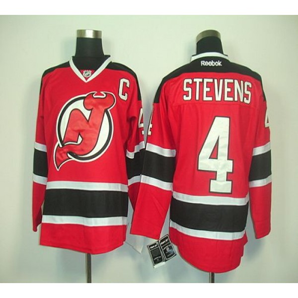 Devils #4 Scott Stevens Red Home Stitched Jersey