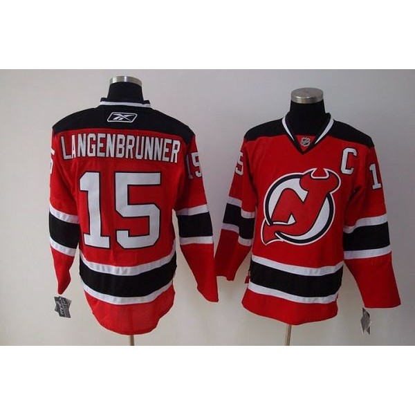 Devils #15 Jamie Langenbrunner Stitched Red Jersey