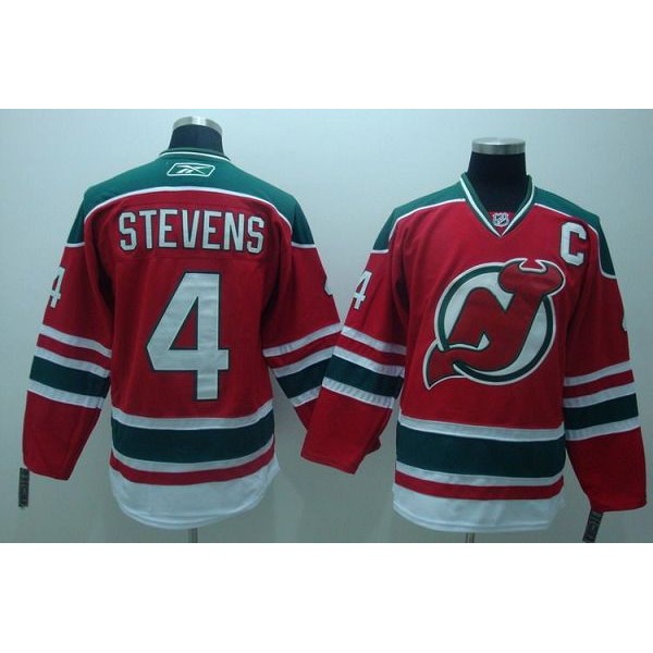 Devils #4 Scott Stevens Stitched Red CCM Team Classic Jersey