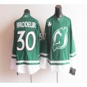 Devils St Patty's Day #30 Martin Brodeur Green Stitched Jersey