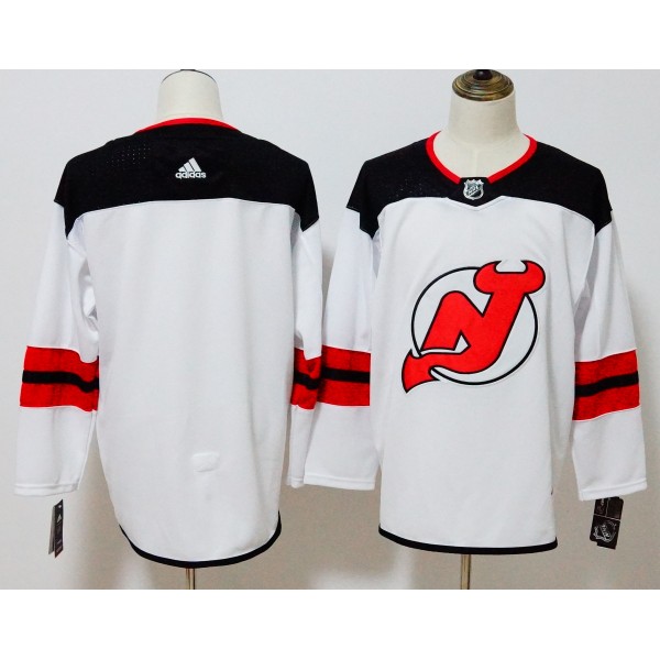 Devils White Stitched Adidas Jersey