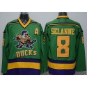 Ducks #8 Teemu Selanne Green CCM Throwback Stitched Jersey