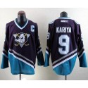 Ducks #9 Paul Kariya Purple Turquoise CCM Throwback Stitched Jersey