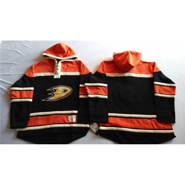 Ducks Blank Black Sawyer Hooded Sweatshirt Stitched Jersey