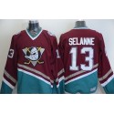Ducks #13 Teemu Selanne Red CCM Throwback Stitched Jersey