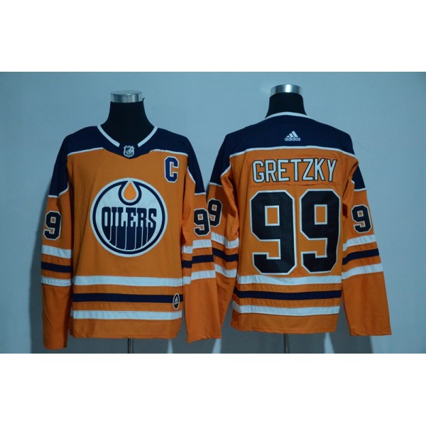 Edmonton Oilers #99 Wayne Gretzky Orange Adidas Stitched Jersey