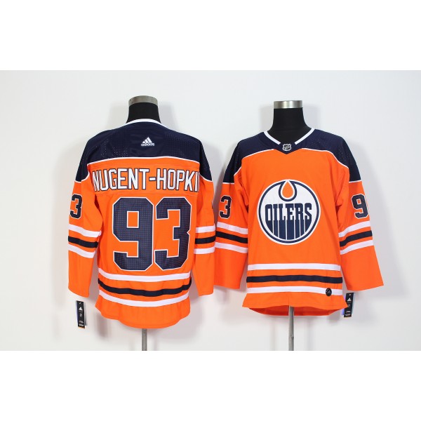 Edmonton Oilers #93 Ryan Nugent-Hopkins Orange Stitched Adidas Jersey
