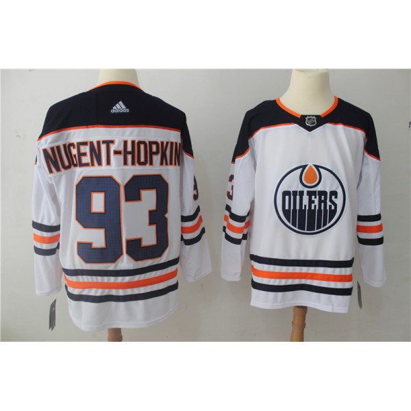 Edmonton Oilers #93 Ryan Nugent-Hopkins White Stitched Adidas Jersey