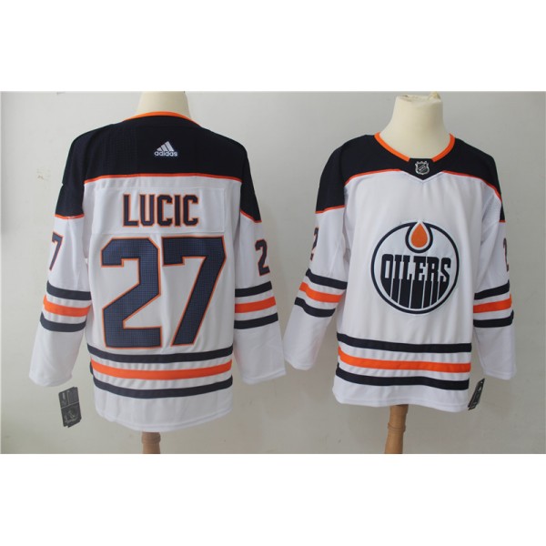 Edmonton Oilers #27 Milan Lucic White Stitched Adidas Jersey