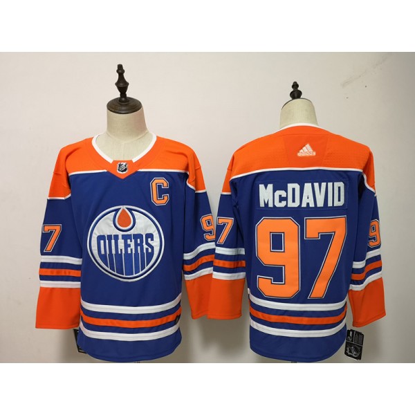 Edmonton Oilers #97 Connor McDavid Royal Blue Stitched Adidas Jersey
