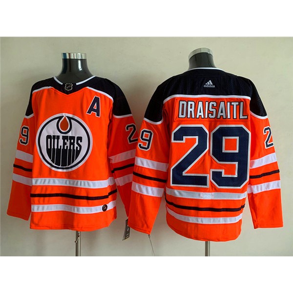 Edmonton Oilers #29 Leon Draisaitl Orange Stitched Jersey
