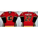 Flames #27 Dougie Hamilton Red Home Stitched Jersey