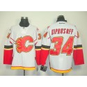 Flames #34 Miikka Kiprusoff Stitched White Jersey