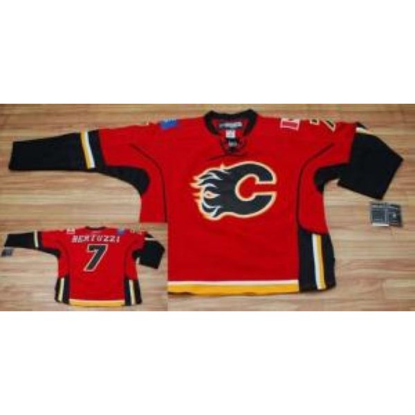 Flames #7 Todd Bertuzzi Stitched Red Jersey