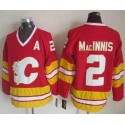 Flames #2 Al MacInnis Red CCM Throwback Stitched Jersey